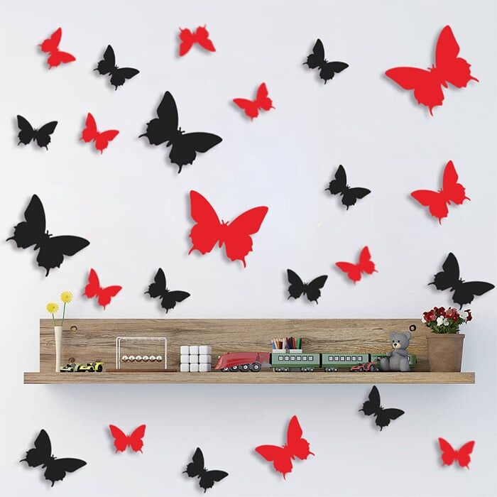 12 Pcs/Lot PVC 3D Butterfly Wall Stickers Decals Home Decor Poster for Kids Rooms Adhesive to Wall Decoration Adesivo De Parede - Image 7