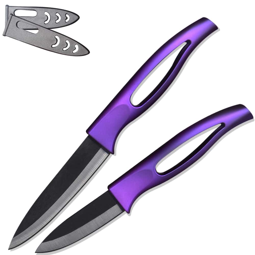 ABELISE black ceramic knife set 3 inch 4 inch paring utility knife kitchen knives cooking tools with non-slip handle set knives.
